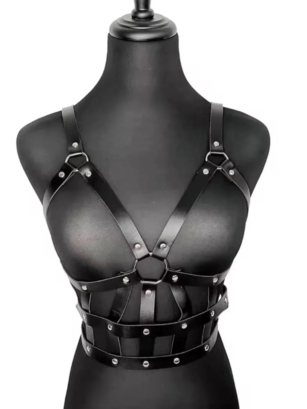 Women Fashion Harness Waist PU Leather Harness Belt